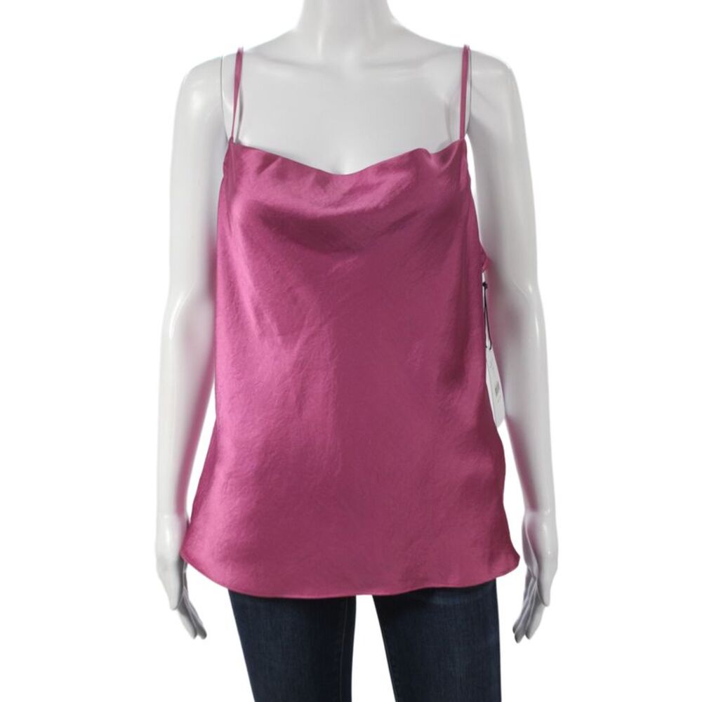 Bailey 44 Women Cowl Neck Camisole Pink Triacetate Sleeveless Party Size L